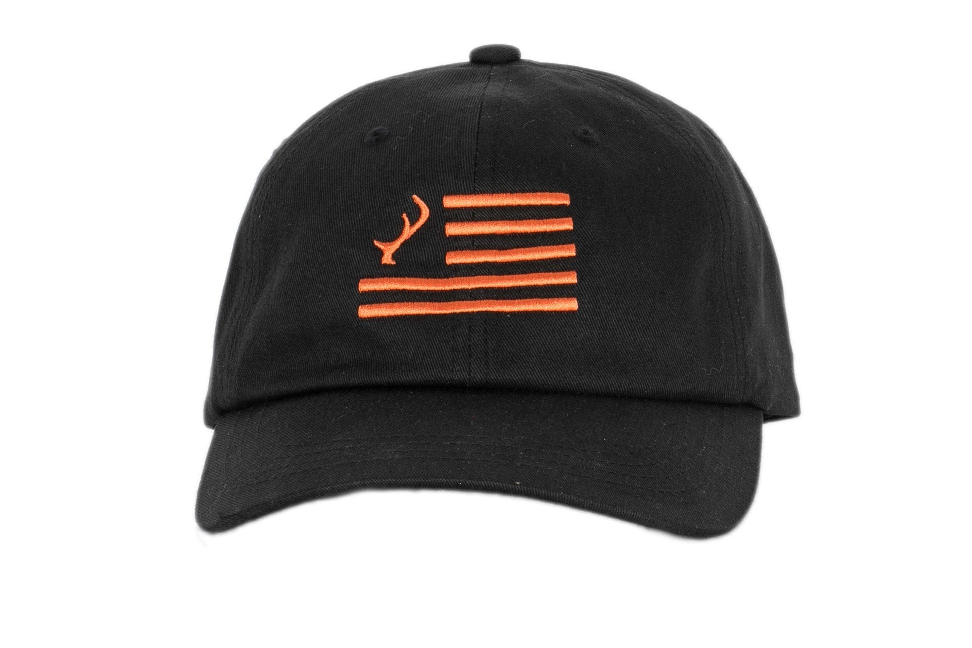 Black / Orange Flag logo Dad Hat