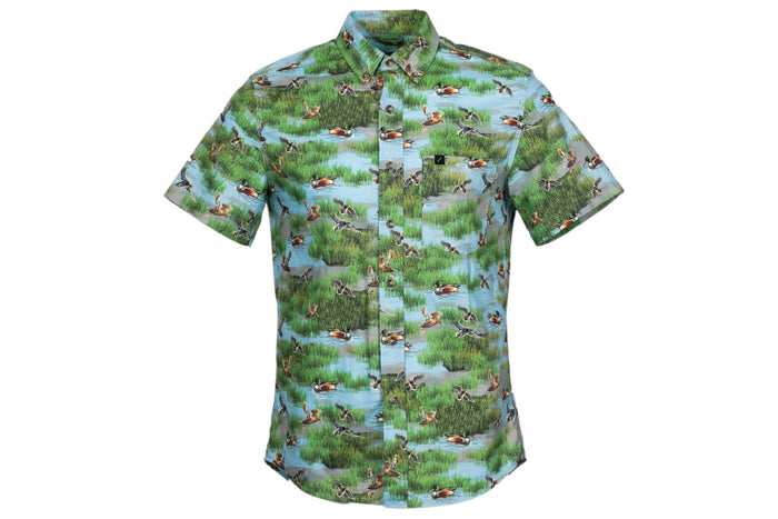 Men's S/S- Printed Spoonbill Ducks