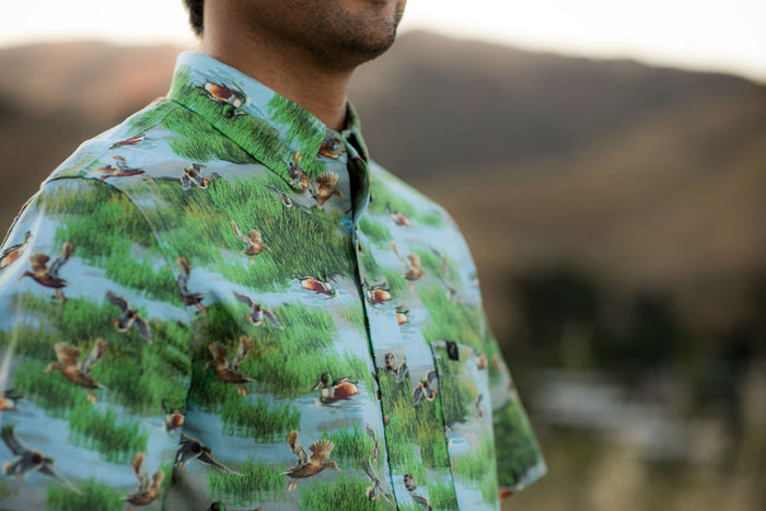 Men's S/S- Printed Spoonbill Ducks