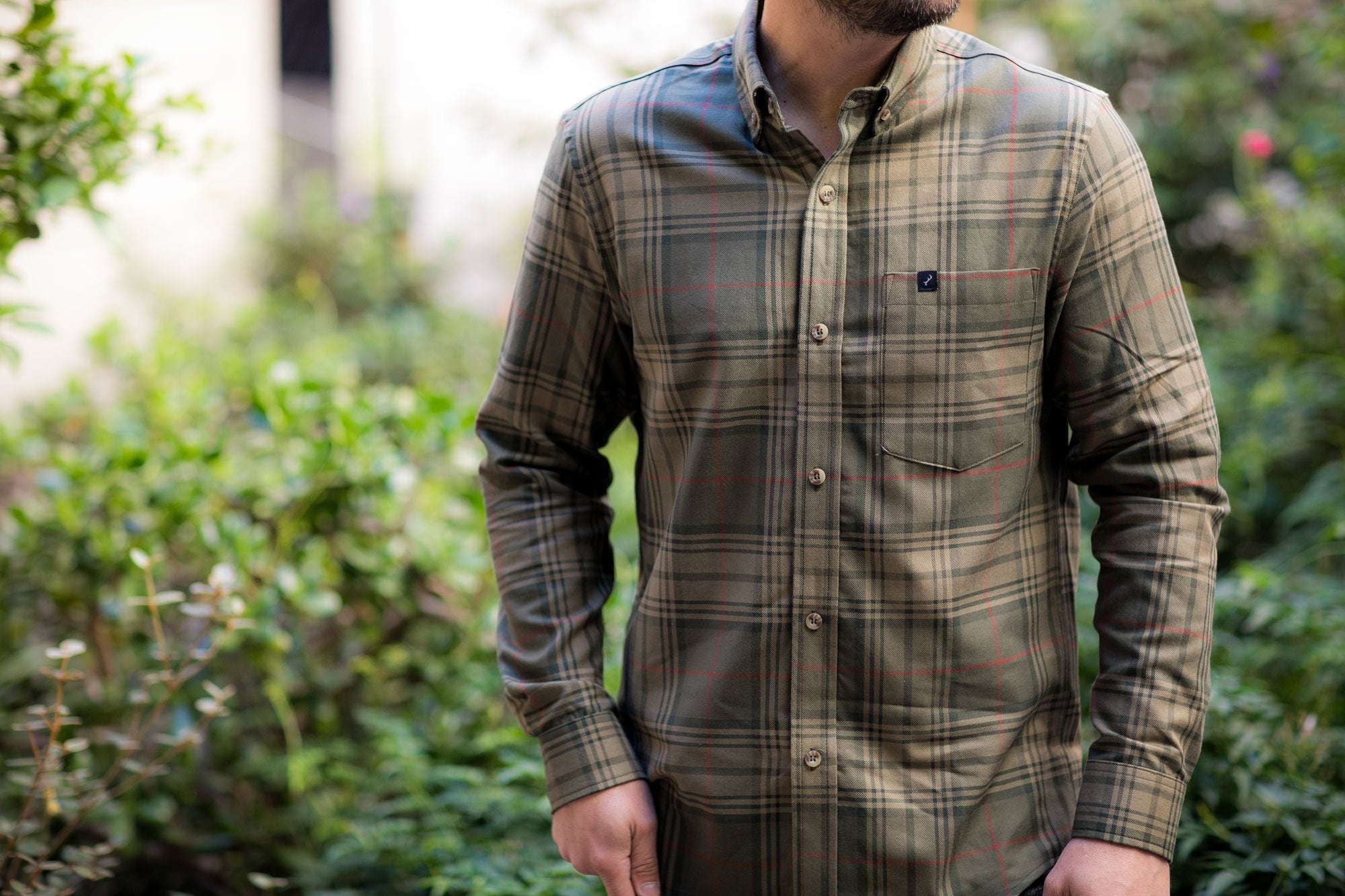 Men's Elli - Flush Green Flannel