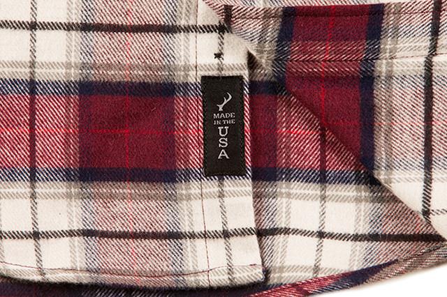 Men's Leon - Half Moon Maroon Flannel