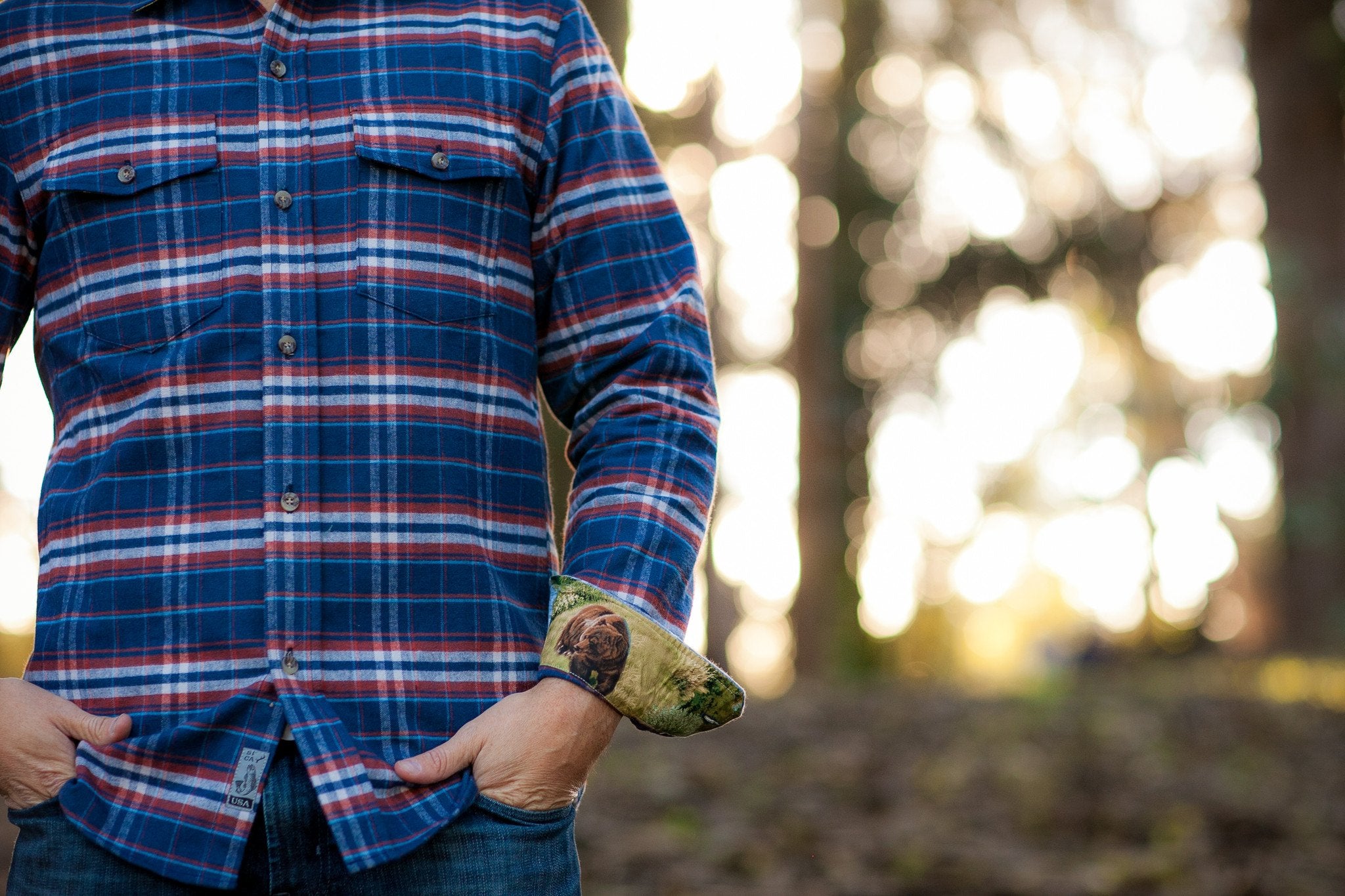 Men's Leon - Buck Blue Flannel