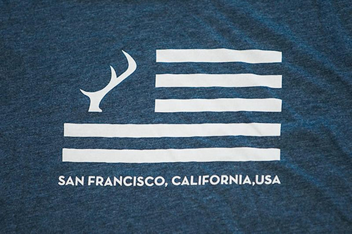 Men's T-Shirt - Indigo Blue Flag