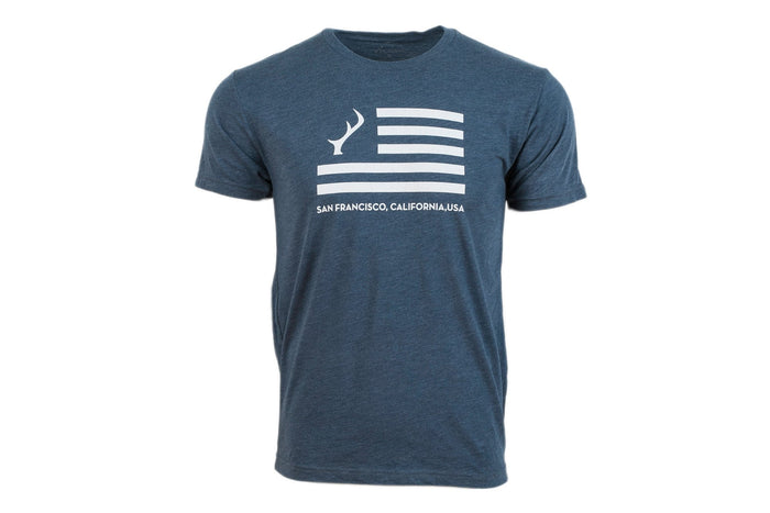 Men's T-Shirt - Indigo Blue Flag