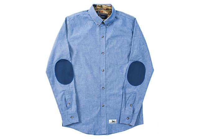 Men's Moonshine Blue Chambray - Elbow Patch