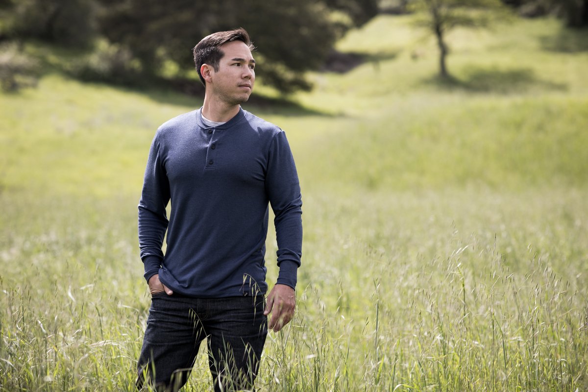 Men's Navy Henley