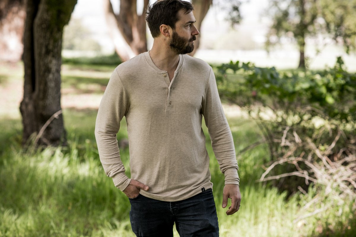 Men's Oatmeal Henley