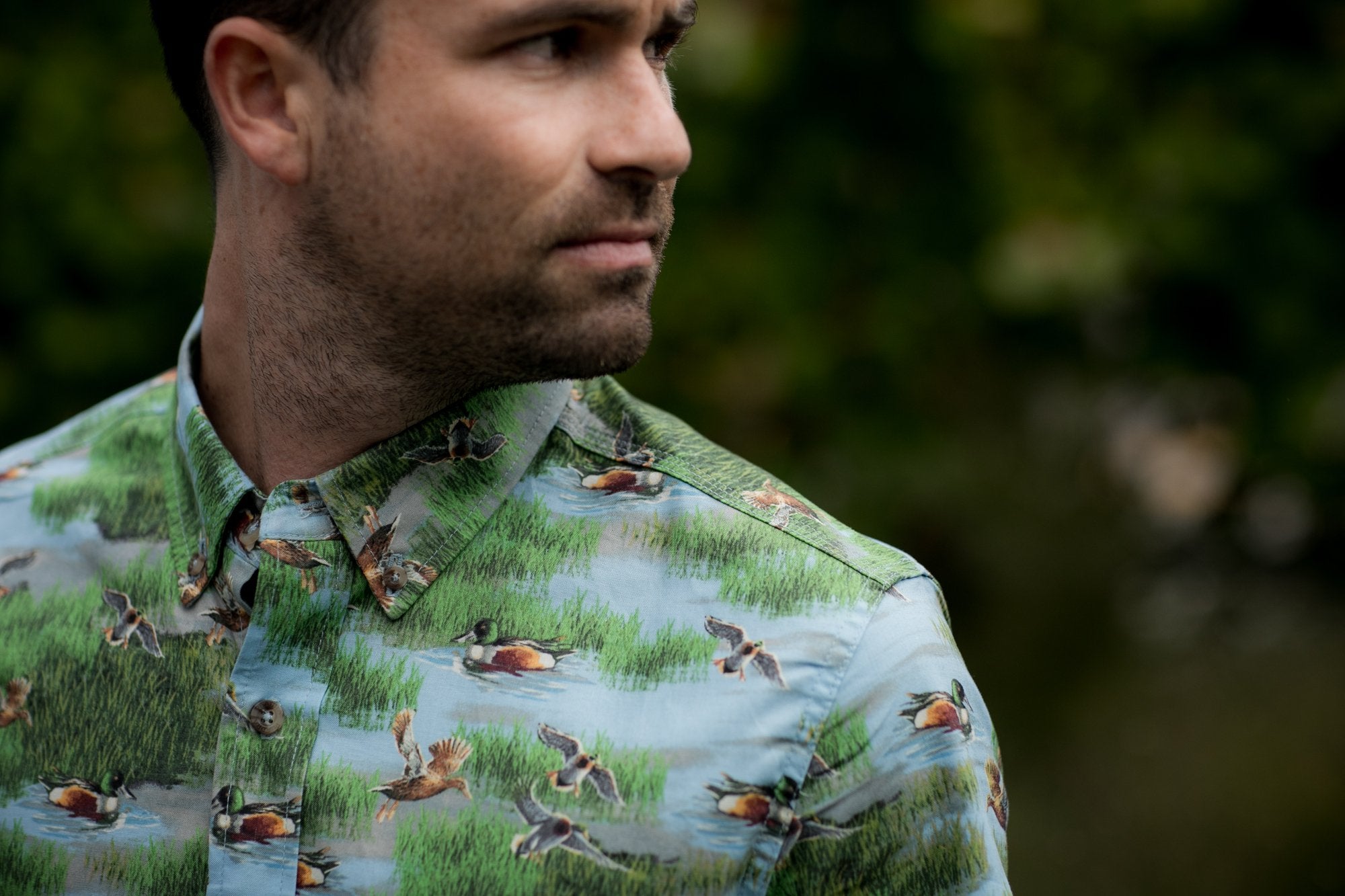 Men's S/S- Printed Spoonbill Ducks