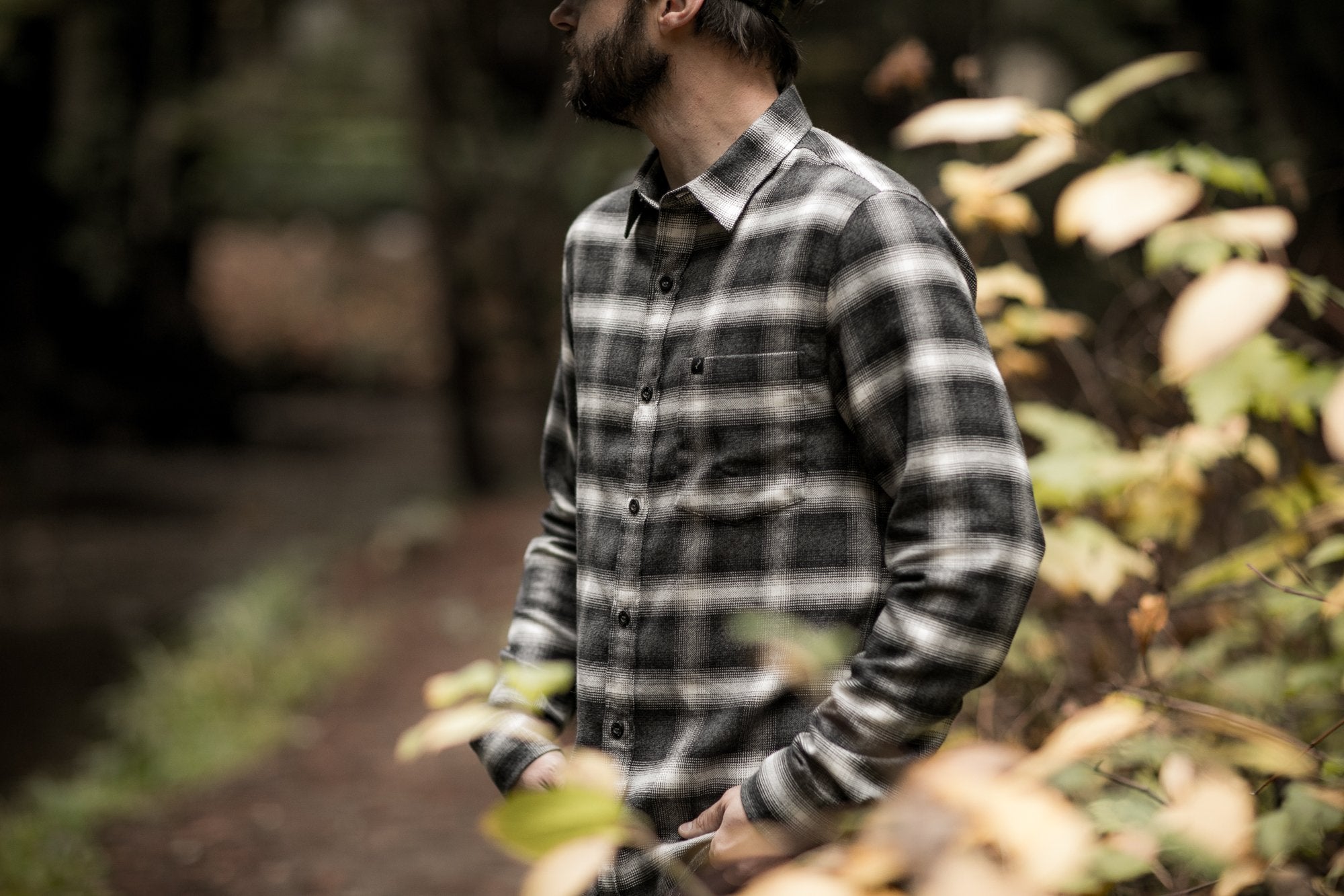 Men's Elli - Obsidian Black Flannel