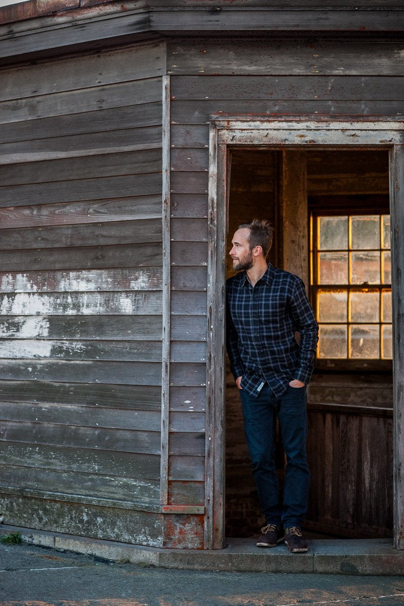 Men's Elli - Granite Black Flannel