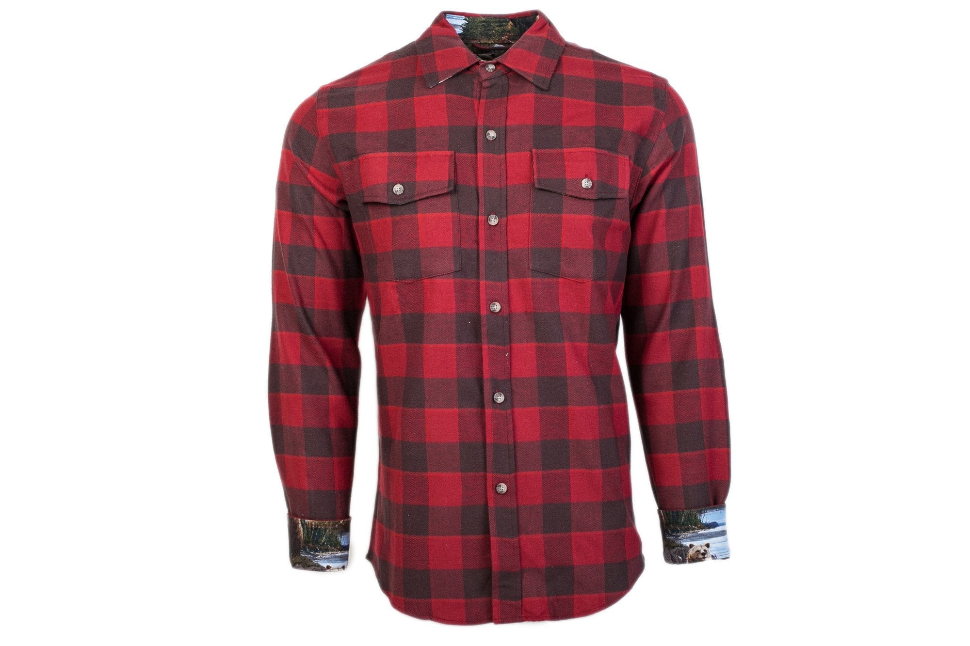 Men's Leon - Rust Red Flannel