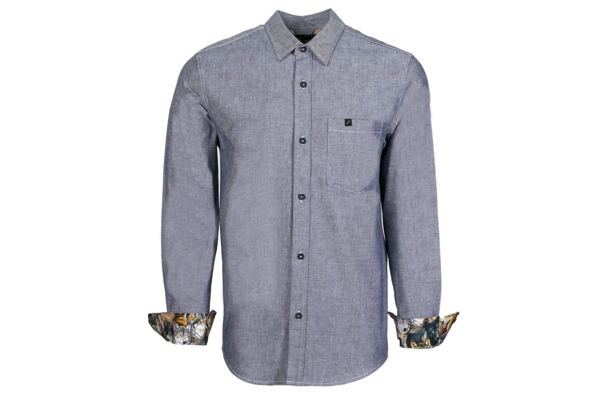 Men's Elli - Indigo Slate Blue Chambray