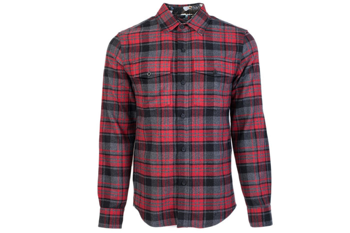 Men's Leon - Stone Red Flannel