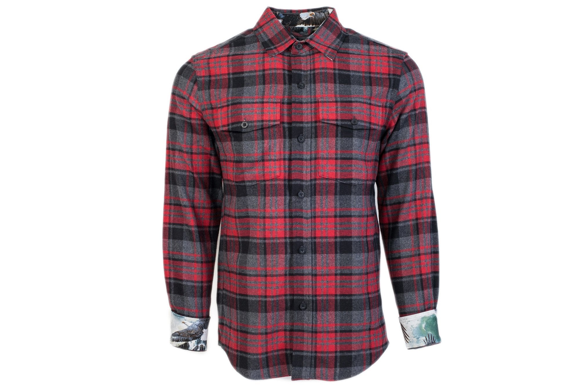 Men's Leon - Stone Red Flannel