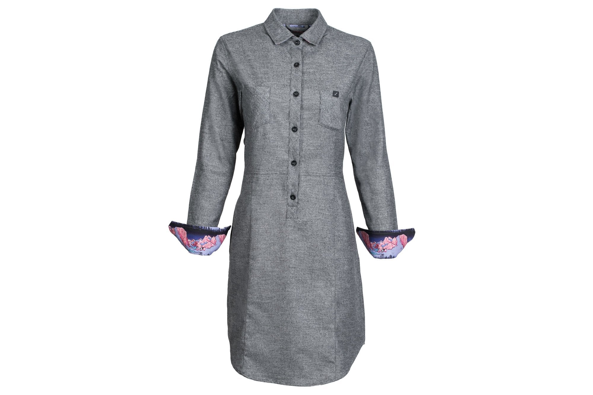 Women's Shirt Dress - RP Charcoal Heather Grey