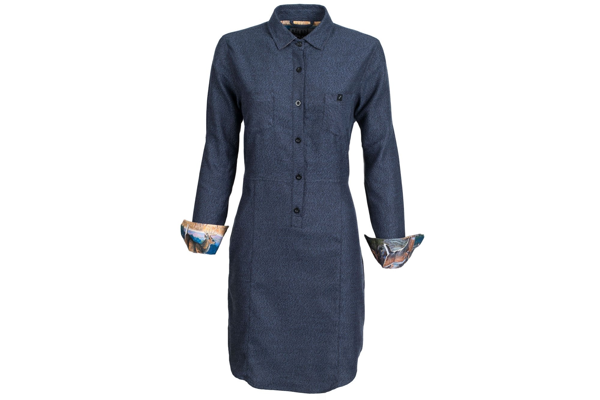 Women's Shirt Dress - Midnight Blue