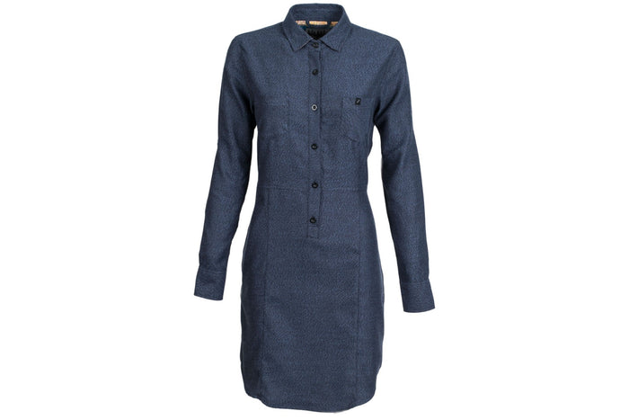 Women's Shirt Dress - Midnight Blue